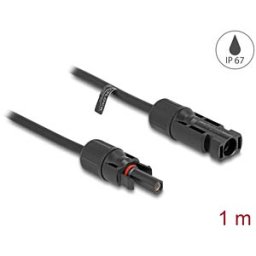 DELOCK 88209 - DL4 Solar Cable 6 mm² Plug to Socket 1 m black