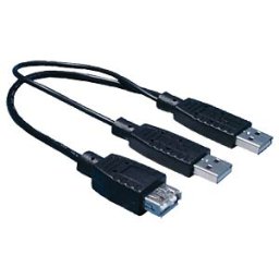 GOOBAY AK 670X2-1 - USB Y adapter cable 2 x A plug to A socket
