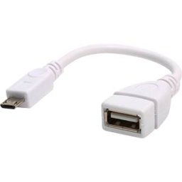 RPI USB-B/A 1 WT - Raspberry Pi - Micro USB (m) to USB Type A (f) OTG, 10cm, white