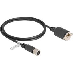 DELOCK 80460 - M12 Cable X-coded 8 pin female to RJ45 jack for installation Cat