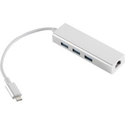 SHIVERPEAKS SHVP 14-05025 - USB 3.1 C plug to RJ45 Ethernet + 3x USB Buchse