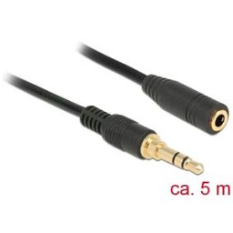 DELOCK 85590 - Jack Extension Cable 3.5 mm 5 m