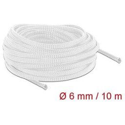 DELOCK 20693 - Braided Sleeving stretchable 10 m x 6 mm white