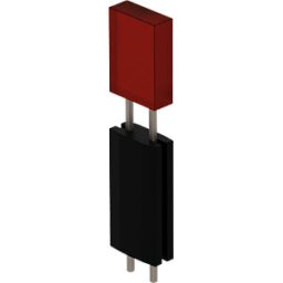 FISCHER ELEKTRONIK FIS RAH 510 - Spacer for rectangular LEDs, 2,3x5,1 x 10,0 mm, PVC, black