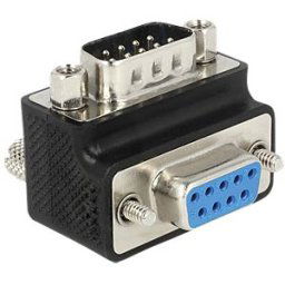 DELOCK 65593 - Adapter Sub-D 9 pin male > female 90° angled