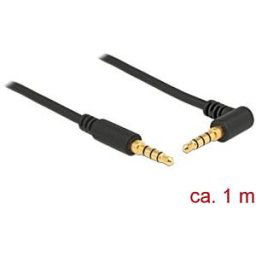 DELOCK 85610 - Stereo Jack Cable 3.5 mm 4 pin male > male angled 1 m