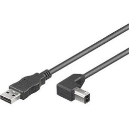 TECHLY ICOC-U-AB-30-ANG - USB 2.0 Cable Type A male > Type B male 90° angled, 3.0m