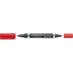STAEDTLER 348RT - Permanent duo / F 0.6 mm & M 1.5 mm / red