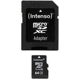 INTENSO 3413490 - Micro SDXC card, 64 GB, Intenso Class 10