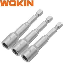 WOKIN 222438 - Socket bit set, 3/8 ''x 65 mm, 1/4''