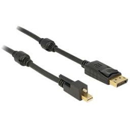 DELOCK 83722 - DisplayPort cable, mini DP 1.2 male to DP male, 4K, 2 m