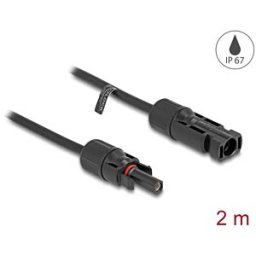 DELOCK 88210 - DL4 Solar Cable 6 mm² Plug to Socket 2 m black