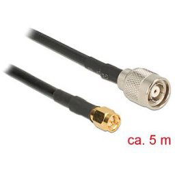 DELOCK 89513 - HF antenna cable, RP-TNC connector > SMA connector, 5 m