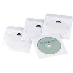 FREI CD-SCHUTZ 50WS - CD/DVD paper sleeves, pack of 50, white
