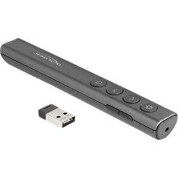 DELOCK 64250 - Presenter, wireless, laser pointer, black