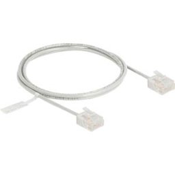 DELOCK 80758 - RJ45 Network Cable Cat.6 UTP Ultra Slim 1 m grey with short plug