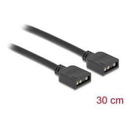 DELOCK 86013 - RGB cable, 3-pin 5 V > 3-pin 5 V, 0.3 m