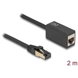 DELOCK 87106 - Patch cable extension, Cat.8.1, S/FTP, black, 2 m