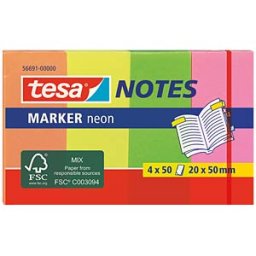 TESA 56691 - Tesa® Marker Notes, 20 x 50mm, 4x 50 sheets