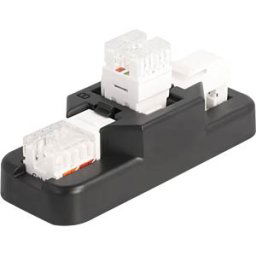 DELOCK 87104 - Keystone LSA set with clip-on bracket, RJ45 / RJ11, Cat.6, black
