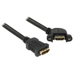 DELOCK 85101 - Cable HDMI A female > HDMI A female panel-mount 110° angled 25 c
