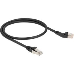 DELOCK 80598 - RJ45 Network Cable Cat.6A S/FTP plug 45° left angled to plug str