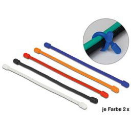 DELOCK 18970 - Cable ties, reusable, 80 x 4 mm, five colours, 10 pieces