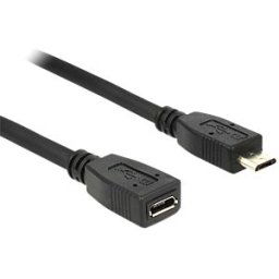 DELOCK 83248 - USB micro B plug > micro socket 1.0 m