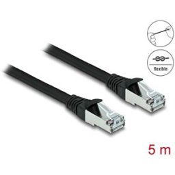 DELOCK 80137 - RJ45 Network Cable Cat.6A S/FTP PUR Outdoor 5 m black