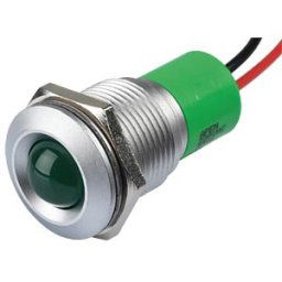APEM APM Q16P3G G220E - Indicator LED, 220 V AC, 16 mm, wired, green/SG