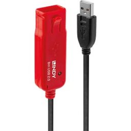 LINDY 42780 - Active USB 2.0 cable, A connector > port, daisy chain, 8 m