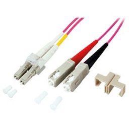 EFB-ELEKTRONIK O0323.3 - Duplex Jumper LC-SC 50/125µ, 3 m, OM4, violet