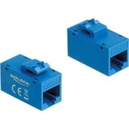 DELOCK 90642 - Keystone module, Cat.6a RJ45 socket / socket, UTP, blue