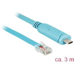 DELOCK 63914 - Adapter USB 2.0 Type-C male > 1 x Serial RS-232 RJ45 male 3.0 m