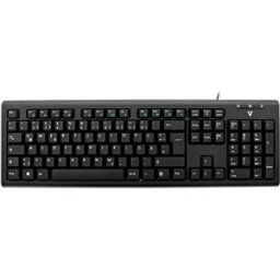 V7 KU200GS-DE - Keyboard, USB, black, DE