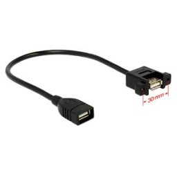 DELOCK 85105 - Cable USB 2.0 A > USB 2.0 A mount 0,25 m