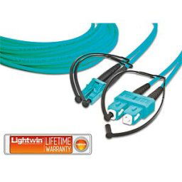 LIGHTWIN LDP-50 LC-SC5OM3 - Duplex fibre optic patch cable, MM OM3, LC-SC, 5.0 m