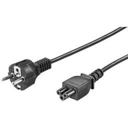 FREI AK 516 GERADE - Mains power cable, cloverleaf, black, straight