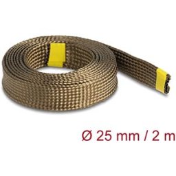 DELOCK 20889 - Braided Sleeve made of basalt fibers 2 m x 25 mm brown