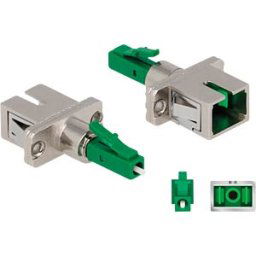 DELOCK 87943 - Coupling LC simplex male > SC simplex female, green