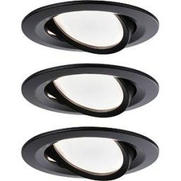 PAULMANN PLM 94471 - Recessed light Nova Coin, 3x 6,5 W, 460 lm, 2700 K, matt black