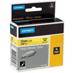 DYMO IND 18056 - DYMO IND heat-shrink tubing 12 mm black/yellow