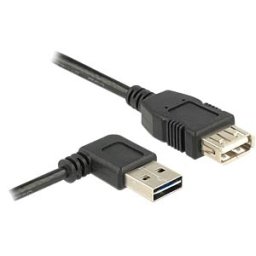 DELOCK 83553 - EASY-USB A-male l/r angled>A-female ext. 3 m