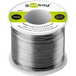GOOBAY GB 40851 - Solder lead free with silver and copper content,Ø 0,56 mm, 250 g