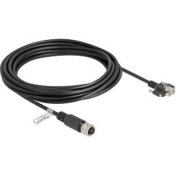 DELOCK 80451 - M12 Cable D-coded 4 pin female to RJ45 plug with screws Cat.5e F