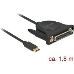 DELOCK 62980 - Adapter USB Type-C 2.0 male > 1x Parallel DB25 female 1.8 m