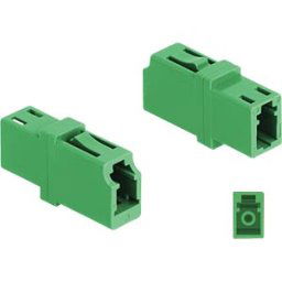 DELOCK 87984 - FO coupling, LC simplex female / female, APC, green