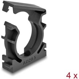 DELOCK 60487 - Cable sleeve holder with locking clip 28.5 mm 4 pieces black