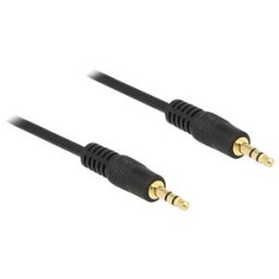 DELOCK 83744 - Stereo Jack Cable 3.5 mm 3 pin male > male 1 m black