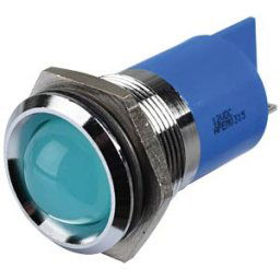 APEM APM Q22P1C B12E - Indicator LED, 12 V DC, 22 mm, FASTON, blue/BrC
